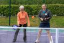 Judy Murray (left) and former Commonwealth Games table tennis player Lucy Elliott at the Cromlix Hotel in Perthshire