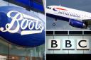 Boots, British Airways, and BBC are among those affected