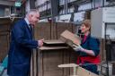 Innovation minister Richard Lochhead visited staff at Cullen Eco-Friendly Packaging to mark the opening of its extension
