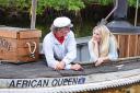 Lance  and Suzanne pictured aboard the African Queen