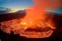 An eruption takes place on the summit of the Kilauea volcano in Hawaii (US Geological Survey via AP)