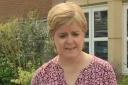 Nicola Sturgeon spoke to the media outside her home on Sunday, June 18