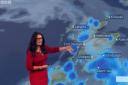 BBC Scotland weather reporter Judith Ralston presented in front of a map with a pretty glaring error