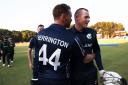 Berrington celebrates with Leask after beating Ireland