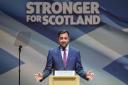 First Minister Humza Yousaf addressing the SNP's Independence Convention