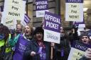 Unison members on a picket line