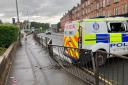 Police crash in Glasgow's Crow Road