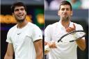 Carlos Alcaraz and Novak Djokovic are on course to face each other in the Wimbledon final (PA)