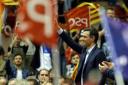 Pedro Sanchez waving to Socialist Party (PSOE) members