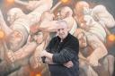 Peter Howson pictured in his studio in Glasgow