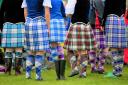Highland dancers wait to go onstage at the Bridge of Allan Highland Games in Stirling