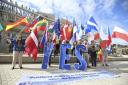 Yes for EU outside the Scottish Parliament, where next weekend's rally will take place