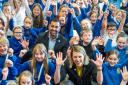 First Minister Humza Yousaf and Education Secretary Jenny Gilruth during a visit to Claypotts Castle Primary School in Dundee