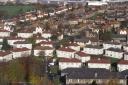 Arial view of a Scottish council house scheme