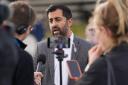 Leader Humza Yousaf answering questions after the SNP defeat