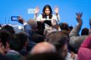 Suella Braverman's speech was disrupted by a heckler who was immediately ejected by police