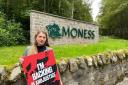 Mercedes Villalba demonstrated outside Moness Resort in Aberfeldy last month