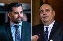 First minister Humza Yousaf (left) and former first minister Alex Salmond