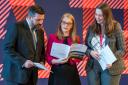 Social Justice Secretary Shirley-Anne Somerville with Minister for Migration and Refugees Emma Roddick and Minister for Independence Jamie Hepburn