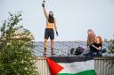 Pro-Palestine activists scaled the Thales UK building in Govan
