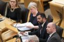 First Minister Humza Yousaf pictured in the Holyrood chamber last week