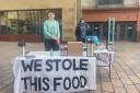 This Is Rigged activists handed out stolen food on Glasgow's Buchanan Street
