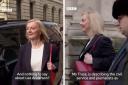 Liz Truss remained silent as she was confronted over a range of issues