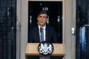 Prime Minister Rishi Sunak giving a press conference in Downing Street, London