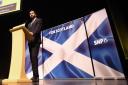 First Minister Humza Yousaf addresses the SNP National Campaign Council meeting in Perth