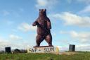 The DunBear sculpture was targeted by vandals