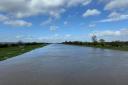 The River Dee on Sunday after Storm Kathleen