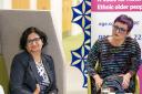 Rohini Sharma Joshi, diversity and inclusion manager at Age Scotland, alongside Justice Secretary Angela Constance (Jane Barlow/PA)