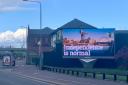 Four billboards have been put up around Glasgow ahead of the Scottish independence march