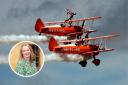 Catherine Alexander (inset) is hoping she will finally get the chance to wing walk later this summer