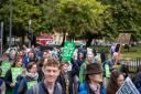 Scottish Greens at a climate march in Edinburgh