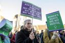 Gender critical campaigners outside the Scottish Parliament