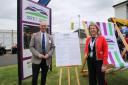 John Davidson NFUS CEO and Penny Montgomery SAYFC CEO sign the new partnership agreement at Royal Highland Show