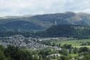 High-angle view of Stirling, Scotland.