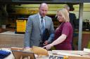 Health Secretary Neil Gray during a visit to the Skylark IX Recovery Trust boat-building project