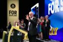 EDINBURGH, SCOTLAND - SEPTEMBER 01: John Swinney MSP, Party Leader and First Minister addresses delegates on day three of the SNP conference at Edinburgh International Conference Centre (EICC) on September 01, 2024 in Edinburgh, Scotland. John Swinney