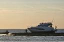 The casualty vessel remained on the rocks for recovery once passengers were rescued.