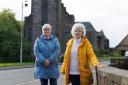 Janet Hall, left and Christine Furnish at right outside Knightswood St Margaret's