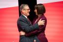 Prime Minister Keir Starmer embraces Chancellor of the Exchequer Rachel Reeves