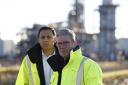 Labour leader Sir Keir Starmer (right) with Scottish Labour leader Anas Sarwar, during a visit to St Fergus Gas Terminal, a clean power facility in Aberdeenshire. Picture date: Friday November 17, 2023..