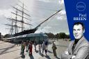 The world-famous Cutty Sark - now preserved and immortalised as a symbol of might and Empire in Greenwich, London. Image: Google Street View.