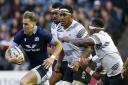 Duhan van der Merwe in action against Fiji on their last visit to Murrayfield two years ago