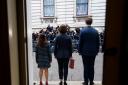 Chancellor of the Exchequer Rachel Reeves poses for photographs with her Treasury team as she leaves 11 Downing Street, London, before delivering her first Budget to the Houses of Parliament