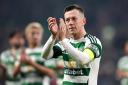 Celtic captain Callum McGregor applauds supporters at Parkhead after the Champions League win over RB Leipzig on Tuesday night