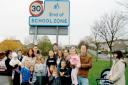 St Peter's Primary parents campaign for improved road safety in 2004