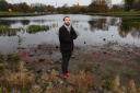 Councillor Malcolm Mitchell at Knightswood Pond in October